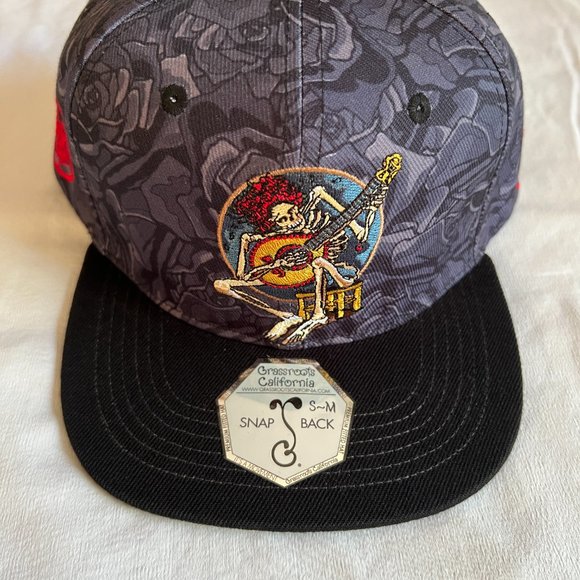 Stanley Mouse Easy Rider Never Summer Gray Rose Snapback Hat (S/M) - Picture 2 of 5